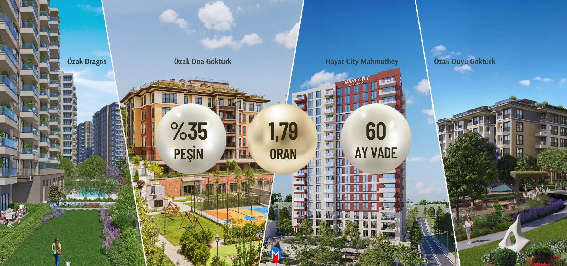 Kolay ödeme avantajını kaçırmayın. Hayal Ettiğin Ev Özak GYO’da